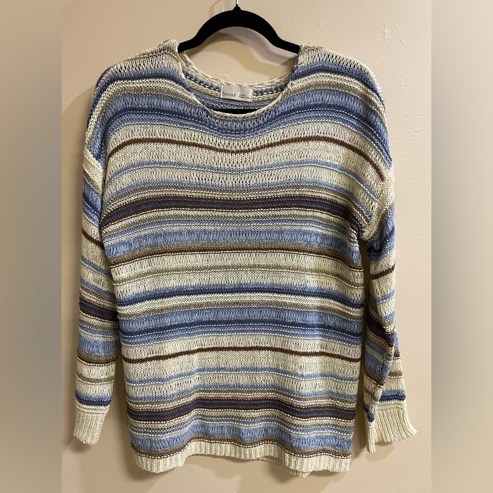 Becool Multicolor Striped Sweater Women’s Size L